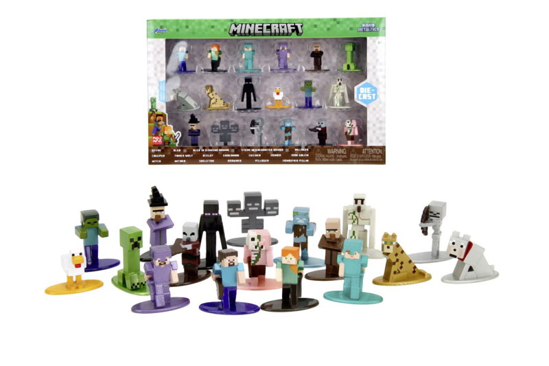 Minecraft Kovové zberateľské nanofigúrky 18 ks, Wave 12