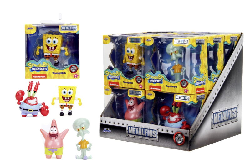 SpongeBob figúrka 2,5", 4druhy, DP12, Wave 1