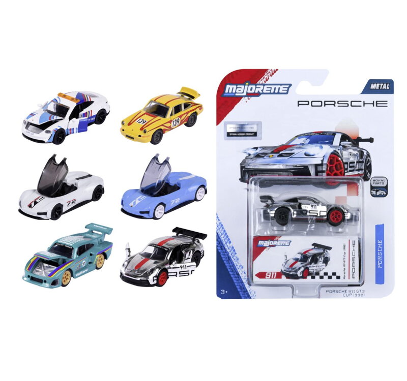 Autíčko Porsche Motorsport Deluxe, 6 druhov