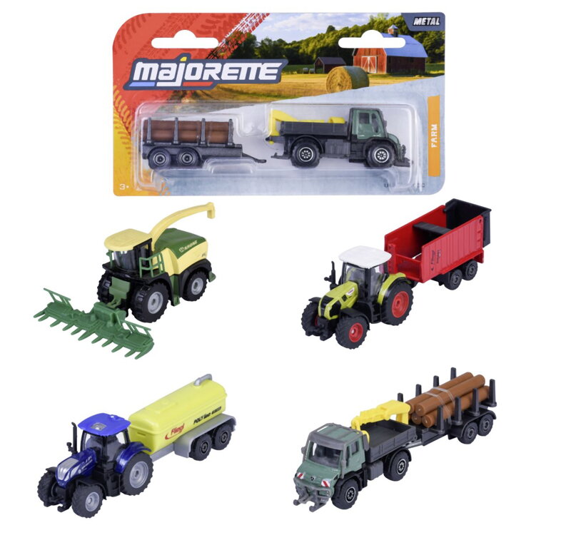 Farmárske vozidlo kovové, 4 druhy