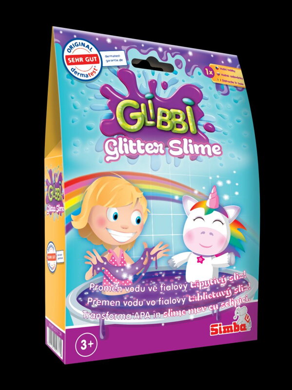 Glibbi Glitter Slime sliz trblietavý fialový