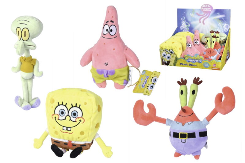SpongeBob Plyš 20 cm 12DP, 4 druhy