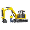 Bruder 2466 Minibager CAT s figúrkou