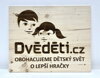 Dvěděti.cz Dřevěné logo 50x40 cm
