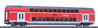 Piko Osobný dvojpodlažný vagón 1./2. tr. DB Regio VI - 58804
