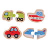 Bigjigs Toys Dvojdielne puzzle - Dopravné prostriedky
