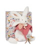 Doudou Darčeková sada - Plyšový zajačik s muchláčikom 25 cm staroružová
