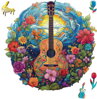 EscapeWelt Drevené puzzle Gitara 200 dielikov