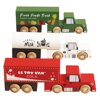Le Toy Van Set drevených nákladných áut s prívesmi