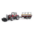 Bruder 2046 Traktor Massey Ferguson s vlekom