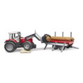 Bruder 2046 Traktor Massey Ferguson s vlekom