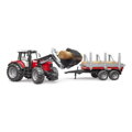 Bruder 2046 Traktor Massey Ferguson s vlekom