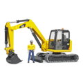 Bruder 2466 Minibager CAT s figúrkou