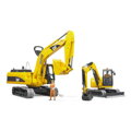 Bruder 2466 Minibager CAT s figúrkou