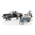 Bruder 2507 Policajné auto RAM s člnom + 2 figúrky