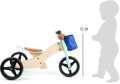 Drevené odrážadlo pre deti Trike 2v1 tyrkysové