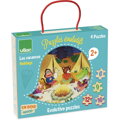 Vilac Drevené puzzle Prázdniny 4v1
