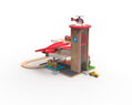 2Kids Toys Drevená garáž s vláčikodráhou