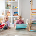 Dvěděti Montessori modrá hojdačka