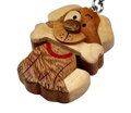 2Kids Toys Drevená kľúčenka veľká Pes s kosťou