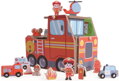 2Kids Toys Drevená stanica Hasiči 2 v 1