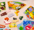 2Kids Toys Drevené puzzle Kruh prepojiteľné 6 v 1