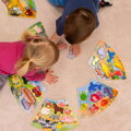 2Kids Toys Drevené puzzle Kruh prepojiteľné 6 v 1