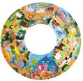 2Kids Toys Drevené puzzle Kruh prepojiteľné 6 v 1