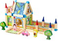 2Kids Toys Drevená stavebnica Zámok farebný
