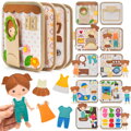 2Kids Toys Senzorická busy kniha Domček s bábikou