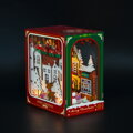 2Kids Toys 3D skladačka Zarážka na knihy Miniatúra domčeka Biele Vianoce