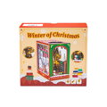 2Kids Toys 3D skladačka Zarážka na knihy Miniatúra domčeka Biele Vianoce