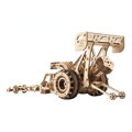 Ugears 3D drevené mechanické puzzle Závodné auto (dragster)