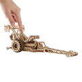 Ugears 3D drevené mechanické puzzle Závodné auto (dragster)