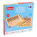 Šach a dáma v drevenom boxe