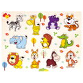 Bino Drevené puzzle Safari, 11 dielikov