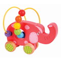 Bigjigs Toys Motorický labyrint na kolieskach - Slon
