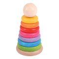 Bigjigs Toys Nasadzovanie na tyč - Dúhový panáčik