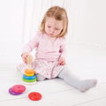 Bigjigs Toys Nasadzovanie na tyč - Dúhový panáčik