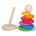 Bigjigs Toys Nasadzovanie na tyč - Dúhový panáčik