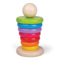 Bigjigs Toys Nasadzovanie na tyč - Dúhový panáčik
