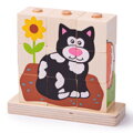 Bigjigs Toys Nasadzovacie kocky Zvieratká