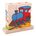 Bigjigs Toys Nasadzovacie kocky Dopravné prostriedky