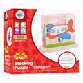Bigjigs Toys Nasadzovacie kocky Dopravné prostriedky