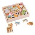 Bigjigs Toys Magnetky Lesné zvieratká 35 ks