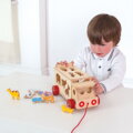 Bigjigs Toys Vkladanie Drevené auto so zvieratkami