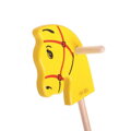 Bigjigs Toys Koníček na tyči žltý - poškodený obal