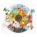 Bigjigs Toys Okrúhle podlahové puzzle Štyri ročné obdobia 50 ks