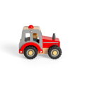 Mini drevený traktor červený