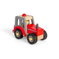 Mini drevený traktor červený